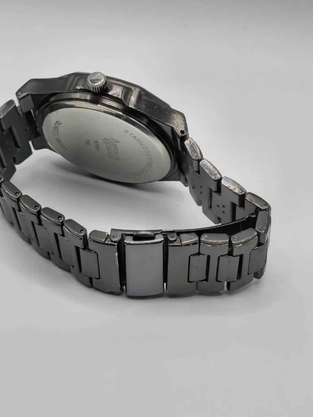 American Exchange Men's Black Watch & 4-Piece Bracelet Set